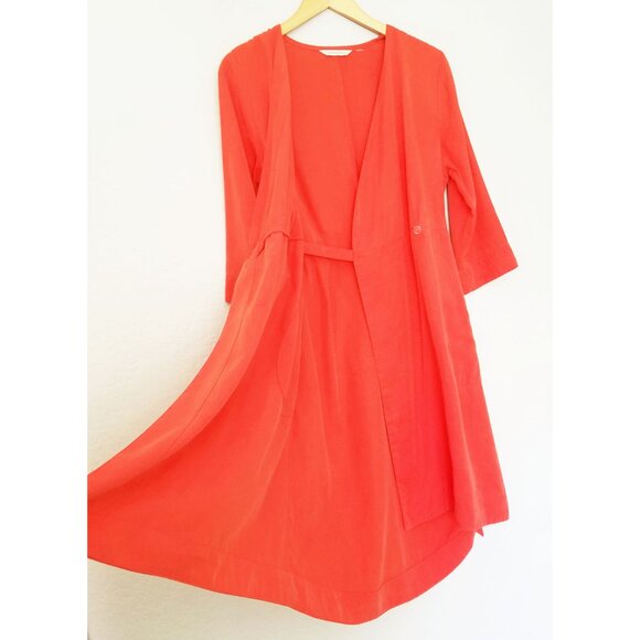 Soft Surroundings Traviata Tencel Wrap Dress Belted Cottage Resort Brunch PM - Picture 11 of 15